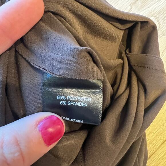 NORMA KAMALI Women's Sleeveless Catsuit With Footsie Size XXS/32 In Chocolate - Picture 12 of 15